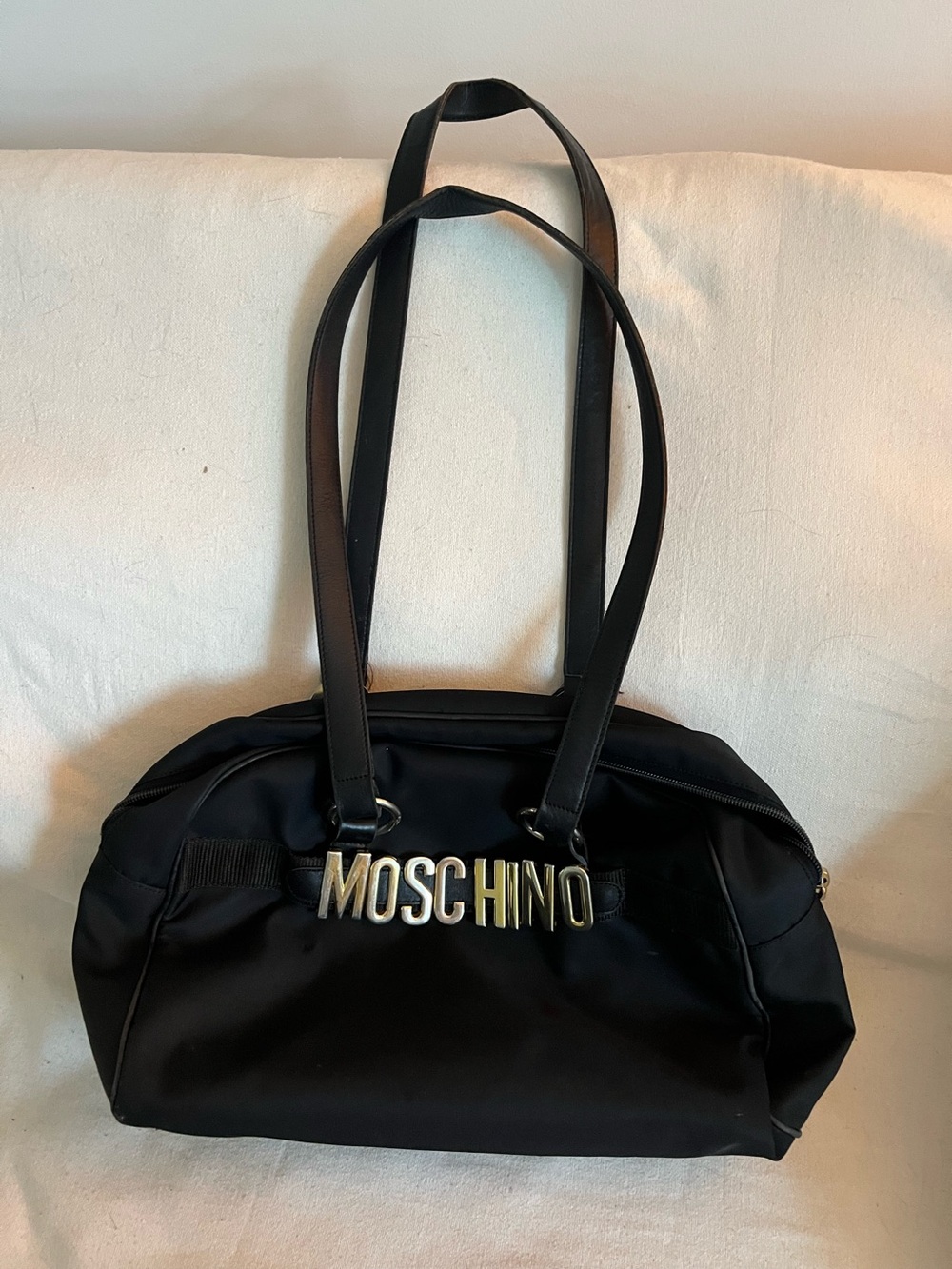 MOSCHINO logo spell out satchel bag REDWALL vintage